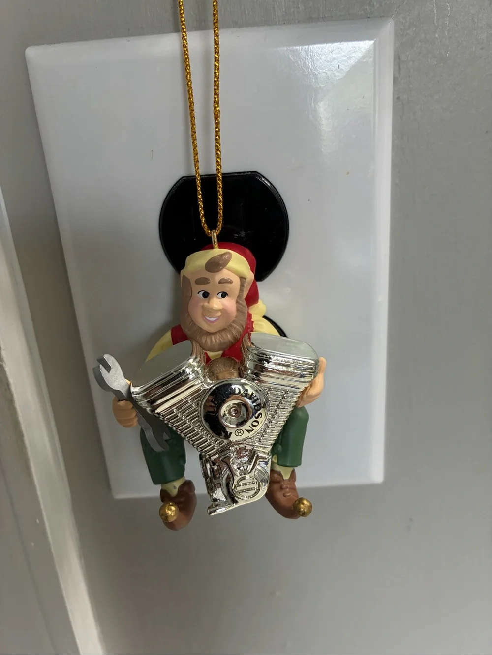 Vintage 1997 Harley-Davidson North Pole Motorcycle Club Elf Christmas Ornament